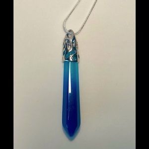NEW BLUE AGATE CHAKRA HEALING NECKLACE